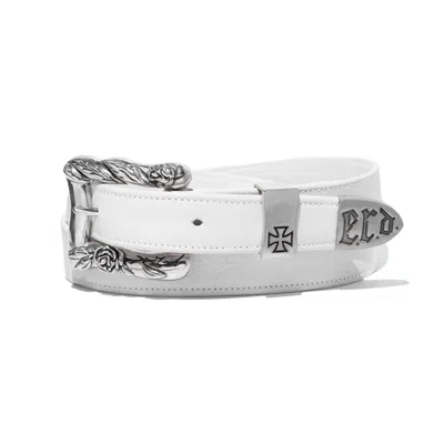 Enfants Riches Deprimes Leather Belt In White