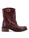 Enfants Riches Deprimes Engineer Buckled Leather Boots In Red