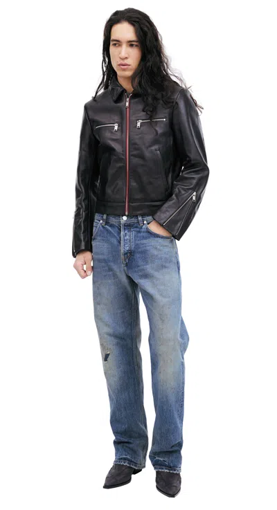 Enfants Riches Deprimes Leather Jacket In Black