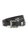 Enfants Riches Deprimes Leather Studded Texas Serenade Belt In Black