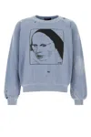 Enfants Riches Deprimes Light-blue Cotton Oversize Singing Nun Sweatshirt In Blue