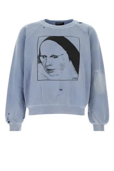 Enfants Riches Deprimes Light-blue Cotton Oversize Singing Nun Sweatshirt