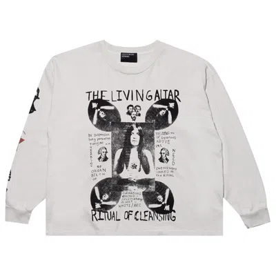 Pre-owned Enfants Riches Deprimes Enfants Riches Déprimés Living Altar Long-sleeve T-shirt 'faded White' | Men's Size L