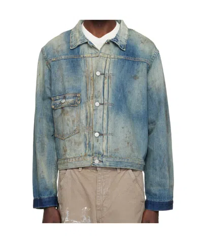 Enfants Riches Deprimes Long-sleeved Denim Jacket In Gray