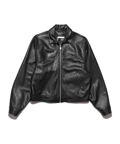 Enfants Riches Deprimes Enfants Riches Déprimés Principe De L'amour Leather Jacket In Black