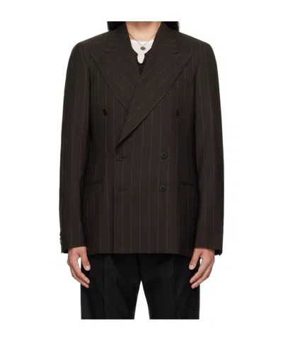 Enfants Riches Deprimes Long-sleeved Suit Jacket In Brown