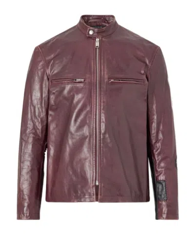 Enfants Riches Deprimes Long-sleeve Leather Jacket In Brown