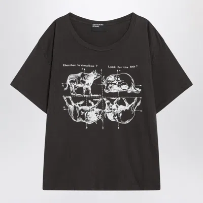ENFANTS RICHES DEPRIMES ENFANTS RICHES DÉPRIMÉS LOOK FOR THE FIFTH BLACK VINTAGE-EFFECT T-SHIRT