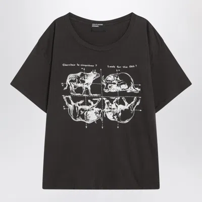 ENFANTS RICHES DEPRIMES ENFANTS RICHES DÉPRIMÉS LOOK FOR THE FIFTH BLACK VINTAGE EFFECT T SHIRT