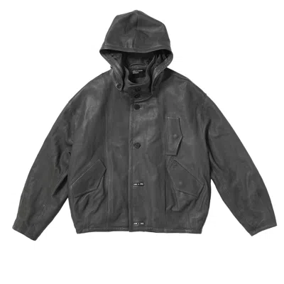 Enfants Riches Deprimes Malcom Leather Jacket In Gray