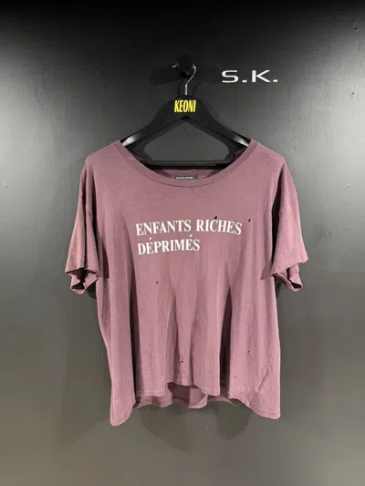 Pre-owned Enfants Riches Deprimes March Erd Classic Logo Mud Red Tee M