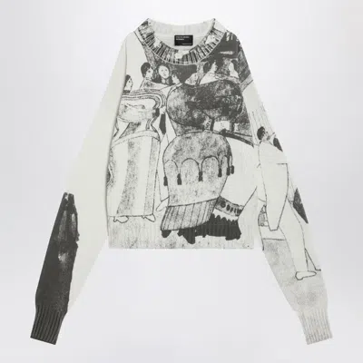ENFANTS RICHES DEPRIMES MEN'S THE BALLROOM DANCE SWEATER IN /IVORY
