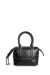 Enfants Riches Deprimes Leather Bowling Bag With Logo In Black