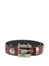 Enfants Riches Deprimes Multi-coin Belt In Burgundy