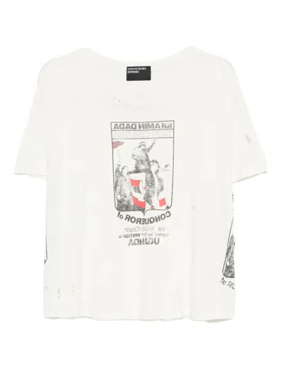 Enfants Riches Deprimes My Role In The War Cotton T-shirt In White