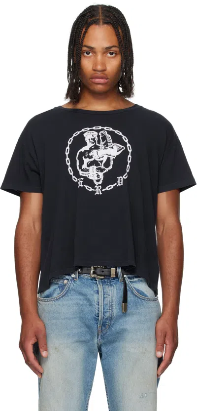 Enfants Riches Deprimes Chain Logo-print Cotton-jersey T-shirt In Black