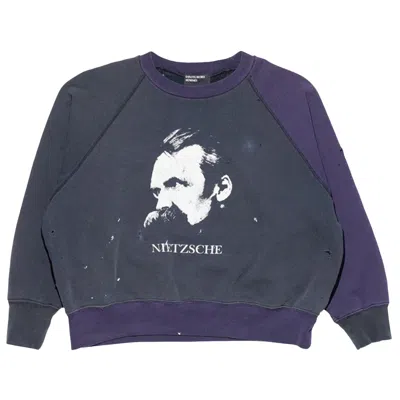 Pre-owned Enfants Riches Deprimes Enfants Riches Déprimés Nietzsche Raglan Sweatshirt 'black/purple' | Men's Size M