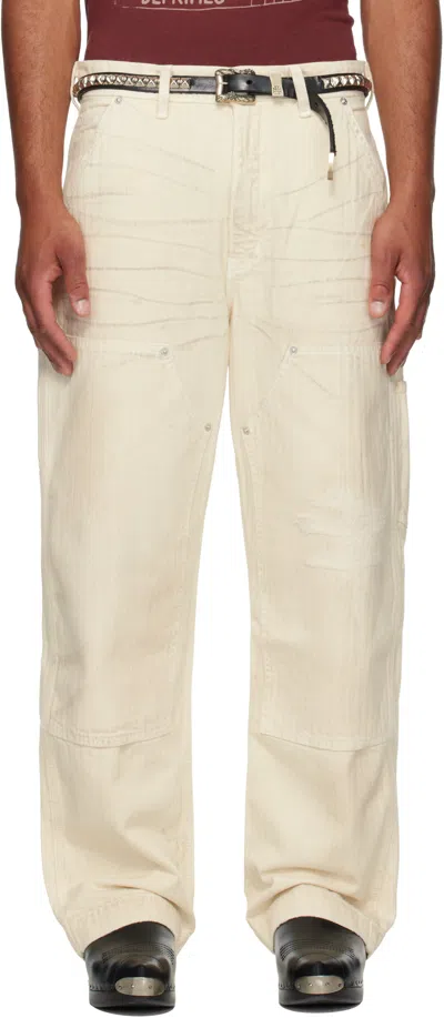 Enfants Riches Deprimes Off-white Double Knee Paint Denim Trousers