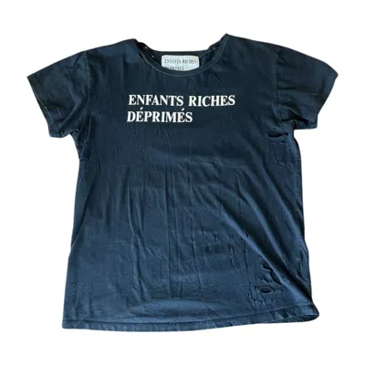 Pre-owned Enfants Riches Deprimes Og 2014 Distressed Logo T-shirt In Black