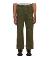 Enfants Riches Deprimes Paint Cargo Pants In Green