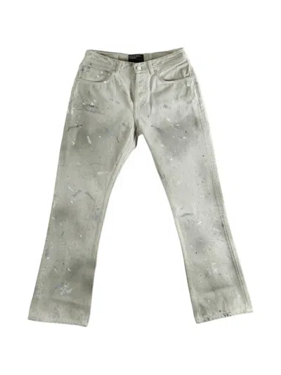 Enfants Riches Deprimes Paint-splatter Straight-leg Jeans In Green