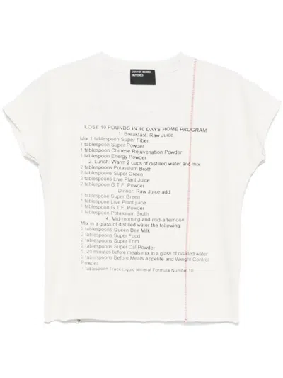 Enfants Riches Deprimes Patch-detail T-shirt In White