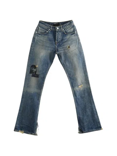 Enfants Riches Deprimes Patch-detail Distressed Jeans In Blue