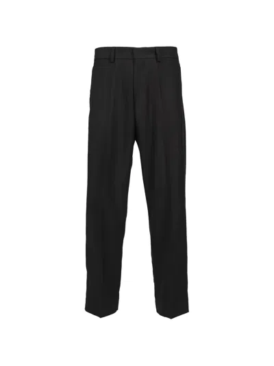 Enfants Riches Deprimes Pinstripe-pattern Cropped Trousers In Black
