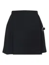 Enfants Riches Deprimes Pleated Buckle-fastening Mini Skirt In Black