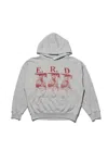 Enfants Riches Deprimes Distressed Logo-print Cotton-jersey Hoodie In Gray