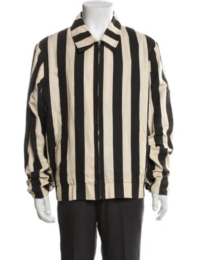 Pre-owned Enfants Riches Deprimes Prison Stripes Silk Jacket In Multi
