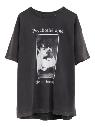Enfants Riches Deprimes Psychothérapie De L'adolescent Graphic-print T-shirt In Black