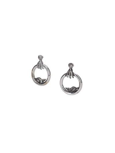 Enfants Riches Deprimes 'rat Hoop' Earrings In Metallic