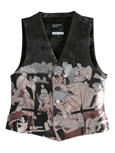 Enfants Riches Deprimes Realms Of The Unreal Waistcoat In Black