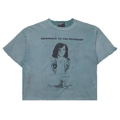Pre-owned Enfants Riches Deprimes Enfants Riches Déprimés Reverend T-shirt 'thrashed Teal' | Blue | Men's Size M