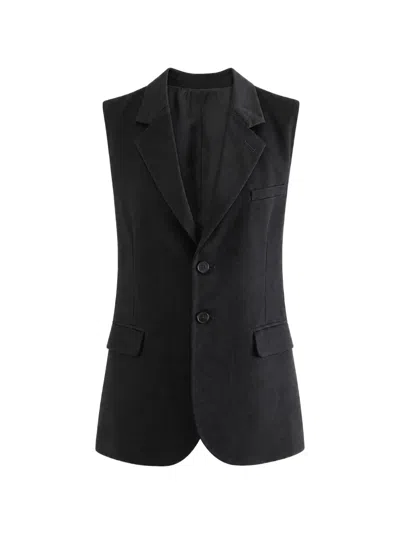 Enfants Riches Deprimes Rose Backless Buckled Waistcoat In Black
