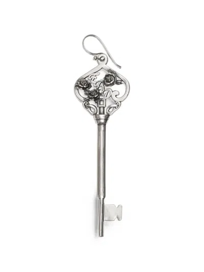 Enfants Riches Deprimes Rose-detail Key Earring In Silver