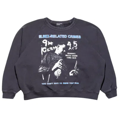 Pre-owned Enfants Riches Deprimes Enfants Riches Déprimés Sex Related Crimes Raglan Sweatshirt 'faded Black' | Men's Size M