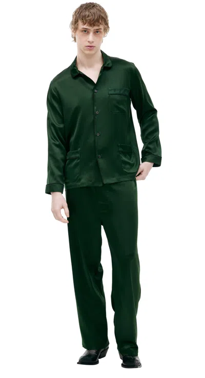 Enfants Riches Deprimes Silk Pajamas In Green