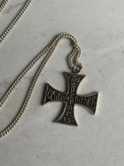 Pre-owned Enfants Riches Deprimes Silver Cross Necklace