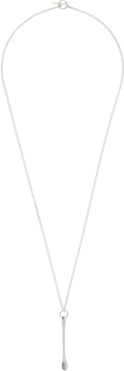 Enfants Riches Deprimes Silver Spoon Necklace In Metallic