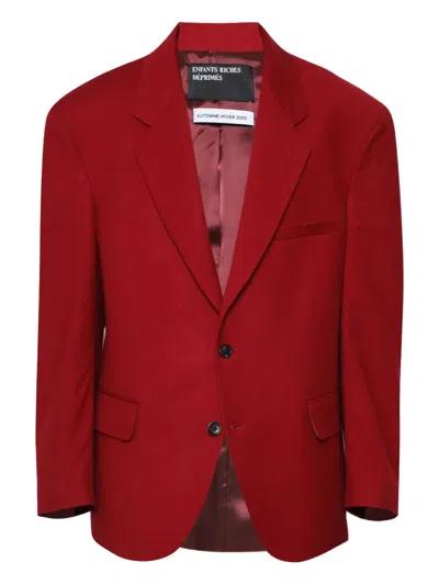 Enfants Riches Deprimes Single-breasted Blazer In Red