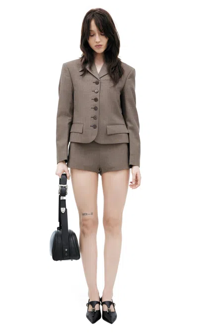 Enfants Riches Deprimes Single-breasted Wool Jacket In Brown