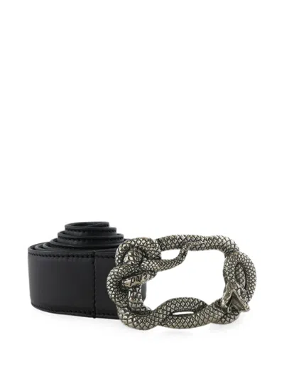 Enfants Riches Deprimes Snake-buckle Leather Belt In Black