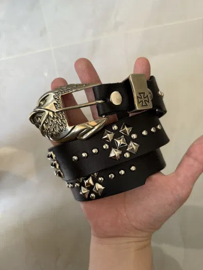 Pre-owned Enfants Riches Deprimes Studded Eagle Belt Sz.90