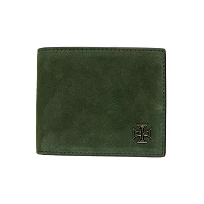 Enfants Riches Deprimes Suede Wallet In Green