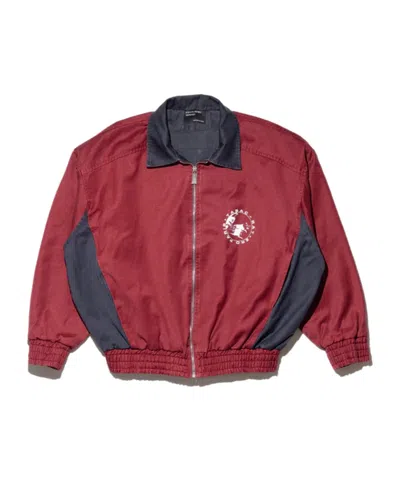 Enfants Riches Deprimes Tabac Rat Logo-print Colour-block Cotton-moleskin Track Jacket In Red