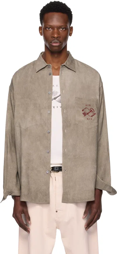 Enfants Riches Deprimes Taupe Artist Buttondown Shirt