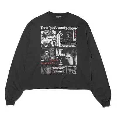 Pre-owned Enfants Riches Deprimes Teen Just Wanted Love Long Sleeve Tee Shirt Faded Black