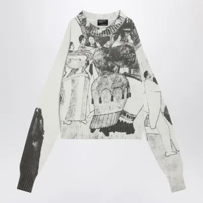 ENFANTS RICHES DEPRIMES ENFANTS RICHES DÉPRIMÉS THE BALLROOM DANCE SWEATER IN BLACK/IVORY